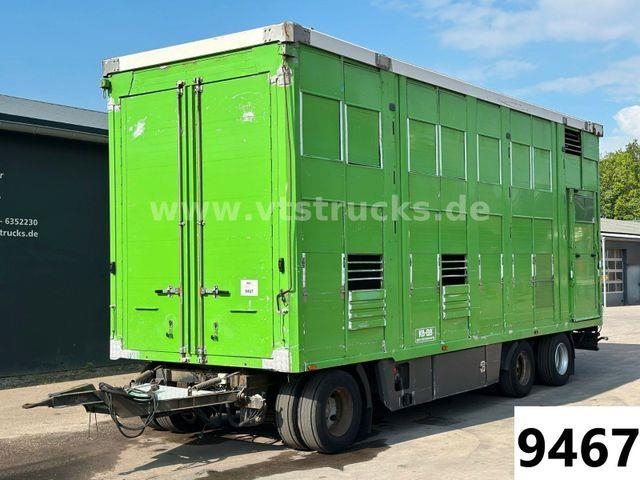 Fiege Tec AT 24/80 3.Stock Viehanhänger,Hubdach