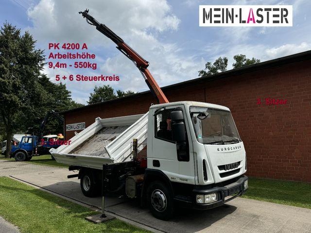 Iveco ML75E16 3 S-Kipper Kran PK 9,4m-550 kg Greifer