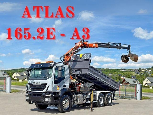 Iveco TRAKKER 410*Kipper 5,20m*ATLAS 165.2E * FUNK/6x4