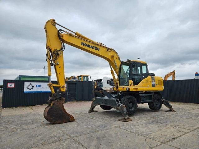 Pelle sur pneus Komatsu PW 180 - 7 *2011*14.095h*Mono-Boom*4 × Pratze* — occasion 2011, 14 095 h