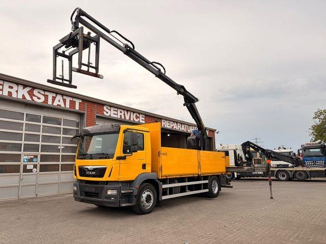 Camion plateau MAN TG-M 18.290 4x2 BL Pritsche Heckkran 3xhydr.Auss — occasion 2015