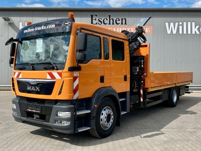 Camion plateau MAN TGM 15.290 DOKA|Atlas AK 75,2*Funk*4x Sitze*Navi — occasion 2016