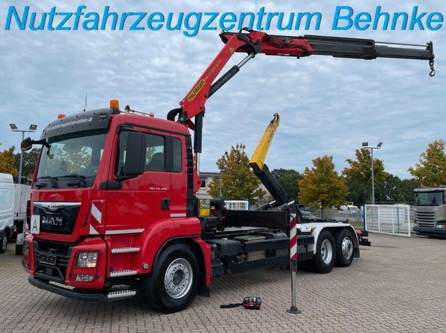 Camion plateau grue MAN TGS 26.400 6x2 BL/ Pk 17001 5+6+Funk/ AC/ AHK — occasion 2016