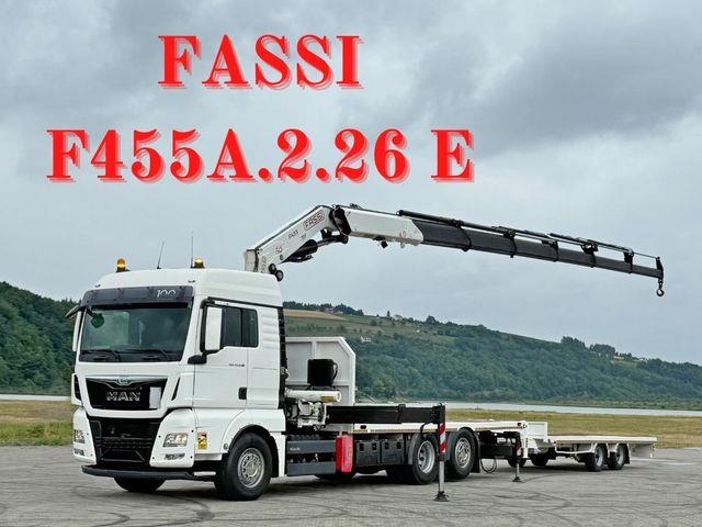 MAN TGX 26.440 * FASSI F455A.2.26E + FUNK + Anhänger