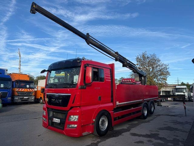 Camion plateau MAN TGX26.480BL/Baustoffwagen/Kran/HiabXS166K-2/Lenk — occasion 2016