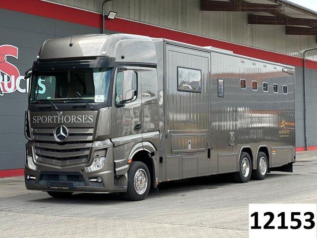 Mercedes-Benz Actros 2543 BÖCKMANN Pferde,-Wohnmobil *PopOut *
