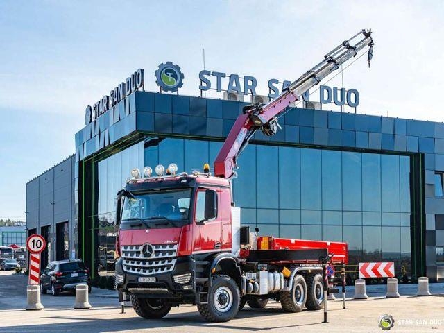 Mercedes-Benz AROCS 3345 6x6 HMF 3220 Winch Crane tipper