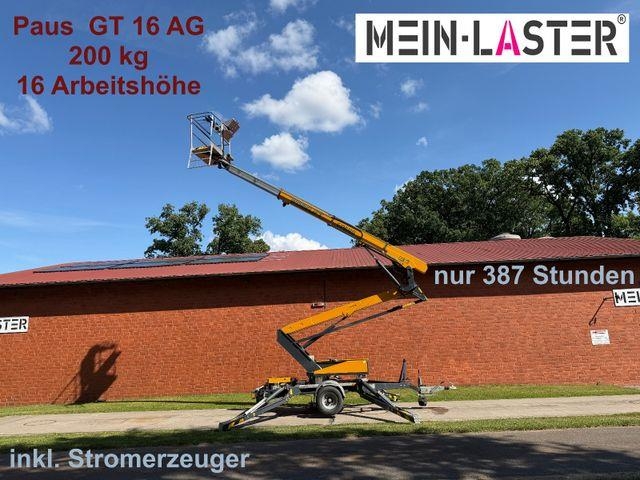 Nacelle tractable Paus GT 16AG Arbeitshöhe 16m 200kg Stromagregat — occasion 2021