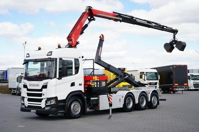 Scania G 410 / E 6 / 8 X 4 / HDS + HAKOWIEC / TRIDEM /