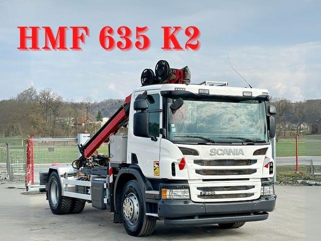 Scania P 250 * HMF 635 K2 + FUNK * TOPZUSTAND