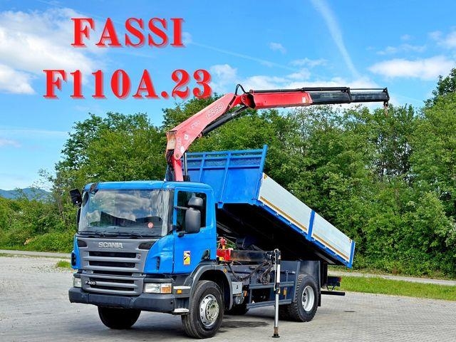 Scania P 400 * KIPPER 4,90m * FASSI F110A.23 + FUNK*TOP