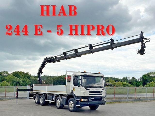 Scania P 410*PRITSCHE 7,00m*HIAB 244 E-5 HIPRO+FUNK/8x4