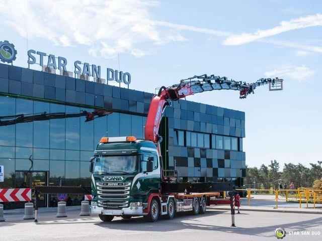 Scania R490 8x2 EFFER 955 Fly Jib Winch Basket Crane