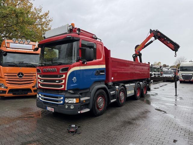 Scania R580 V8 8X4 Kipper Kran Palfinger 22002