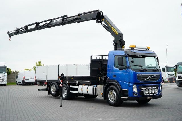 Camion plateau grue Volvo FM / 420 / 6 X 2 / SKRZYNIOWY + HDS / PALFINGER — occasion 2011