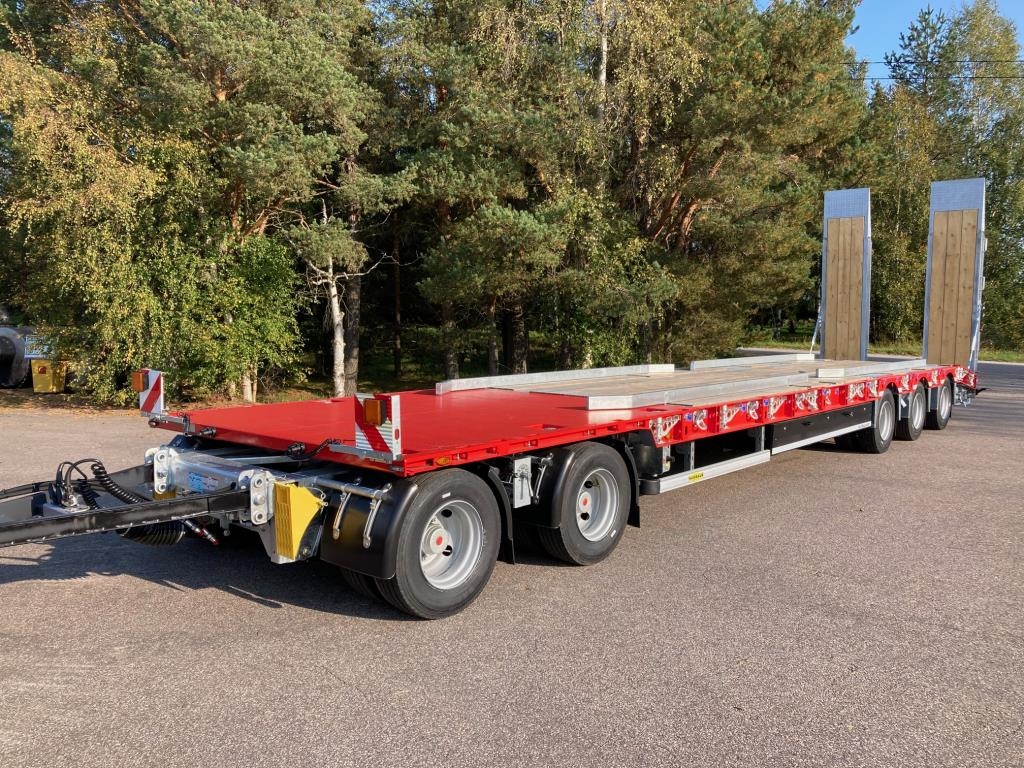 Humbaur 5-AKSELINEN + 12,2M SUORA KANSI + LEVIKKEET + HYDR
