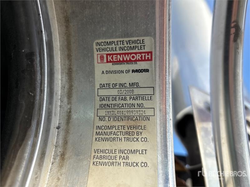 Camion benne Kenworth T800 6x4 S/A Dump — occasion 2009