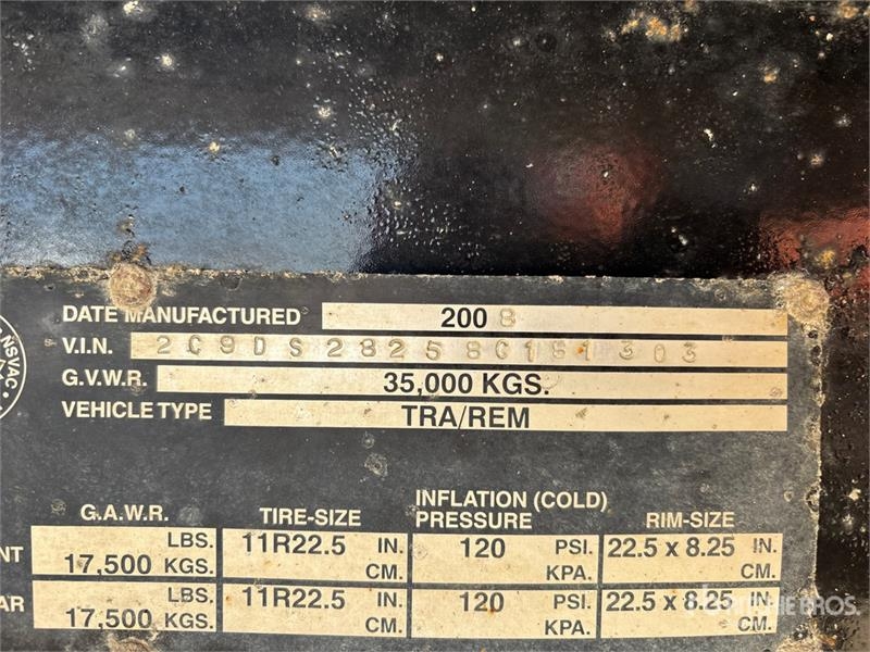 Canuck 25 ft T/A End Dump Trailer