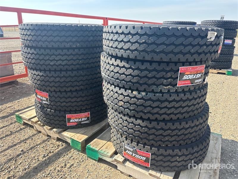 HonSway of (10) HonSway 11R22.5 Trailer Tires (Unu