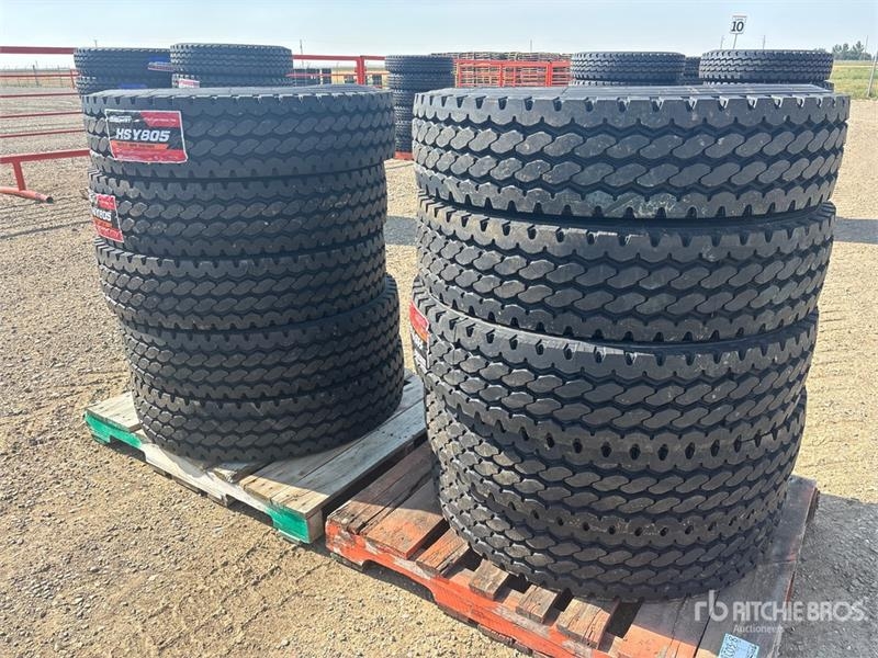 HonSway of (10) HonSway 11R22.5 Trailer Tires (Unu