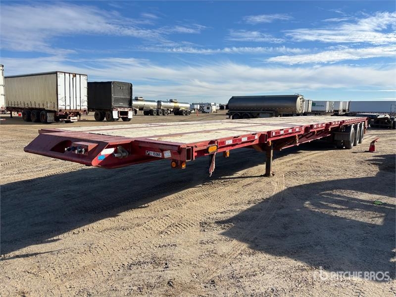 Remorque à ridelles Wrem Tri/A 53 ft - 65 ft Extendable Flatbed Traile — occasion 2008