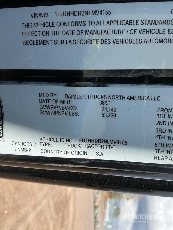 Tracteur routier Freightliner Cascadia 126 — occasion 2022