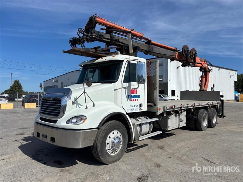 Camion plateau grue Freightliner Columbia 112 — occasion 2007