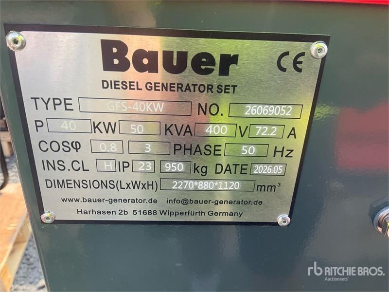 Groupe électrogène Bauer Generatoren GFS-40 ATS — occasion 2026