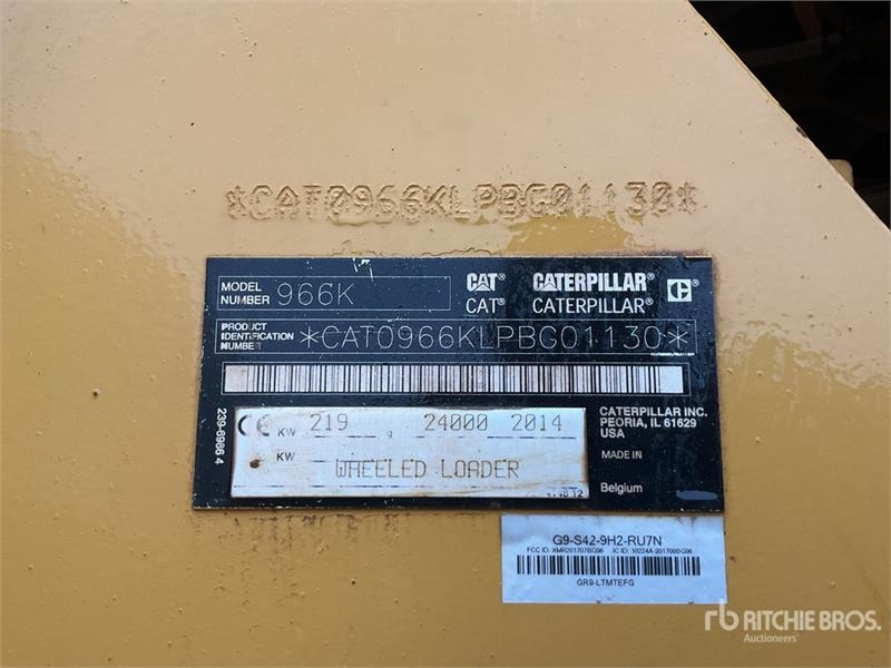 Chargeuse sur pneus Caterpillar 966 K High Wheel — occasion 2014, 24 893 h