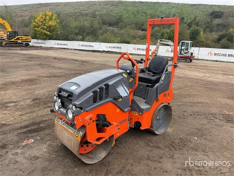 Rouleau tandem Hamm HD8VV Double Drum Roller — occasion 2016, 411 h