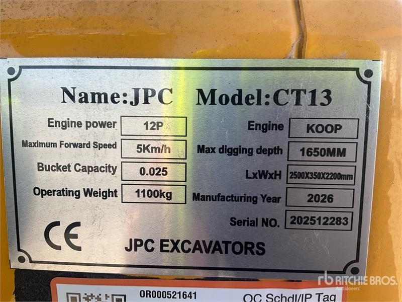 Mini-pelle JPC CT13 — occasion 2026