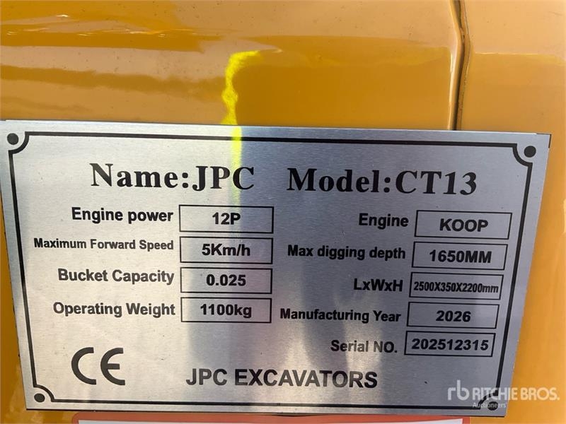 Mini-pelle JPC CT13 — occasion 2026
