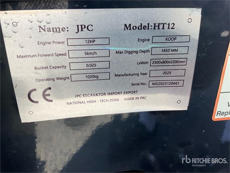 Mini-pelle JPC HT12 — occasion 2025