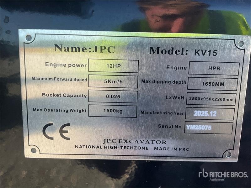 Mini-pelle JPC KV15 — occasion 2025