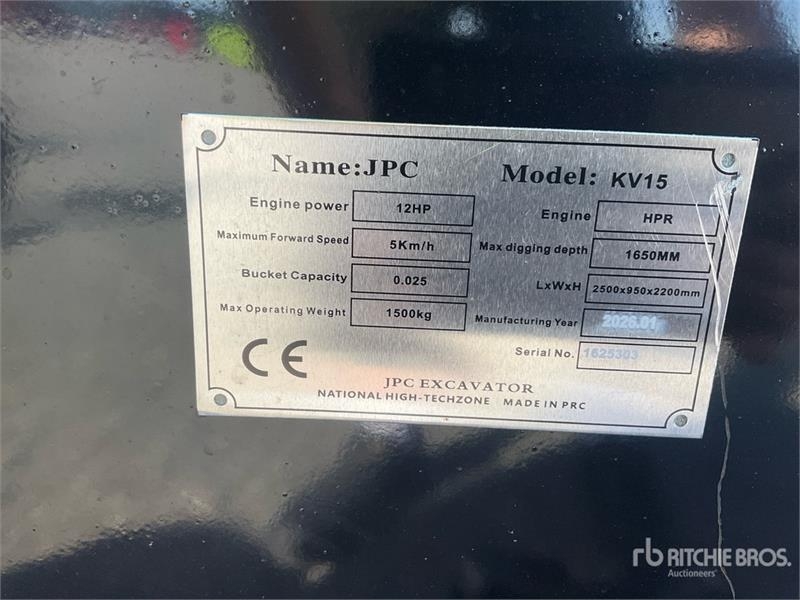 Mini-pelle JPC KV15 — occasion 2026