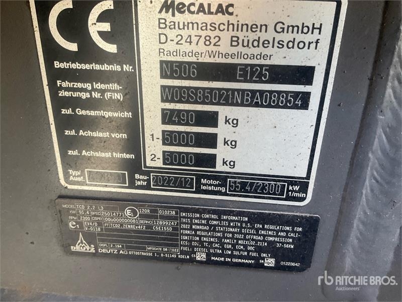 Chargeuse sur pneus Mecalac AS850 Wheel — occasion 2022, 4 582 h