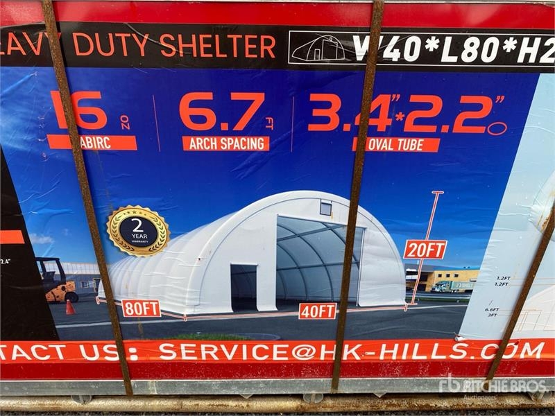 Saleuse Semi-circular tent hall, 2 boxes: Dimensions: 24.3 — occasion