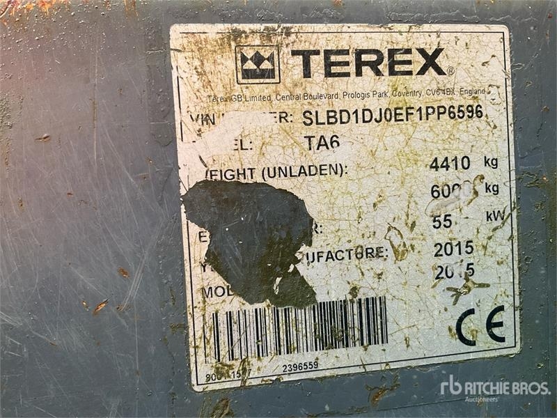 Mini-tombereau Terex TA6 — occasion 2015, 2 924 h