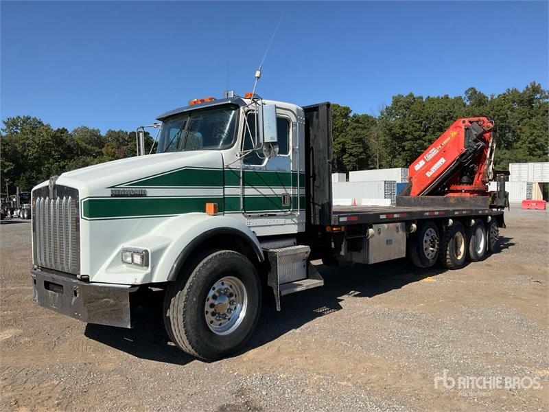 Camion plateau grue Kenworth PK48000 Knuckle on Kenworth T800 10x4 Tr — occasion 1999