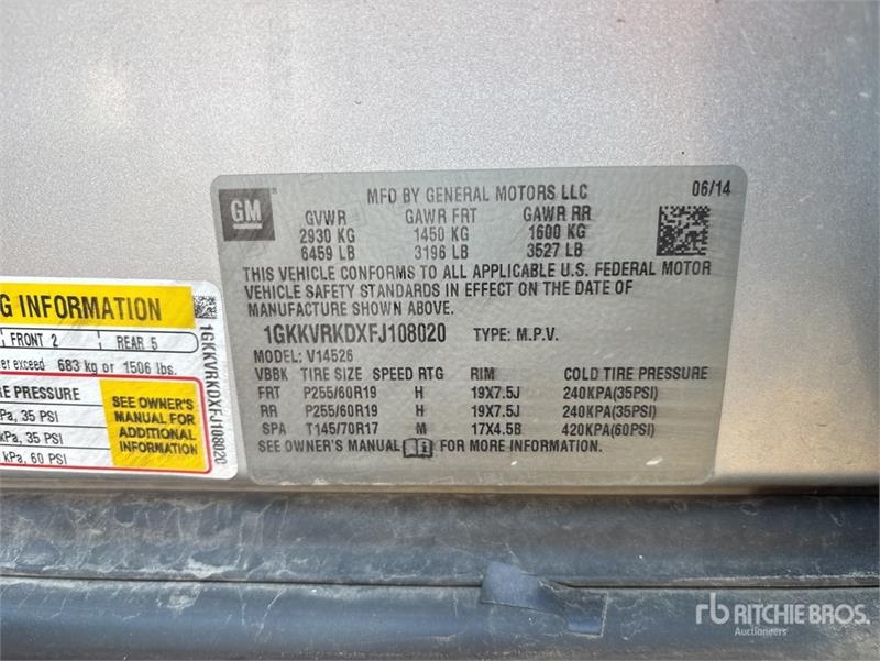 Voiture GMC Acadia SLT AWD SUV — occasion 2015