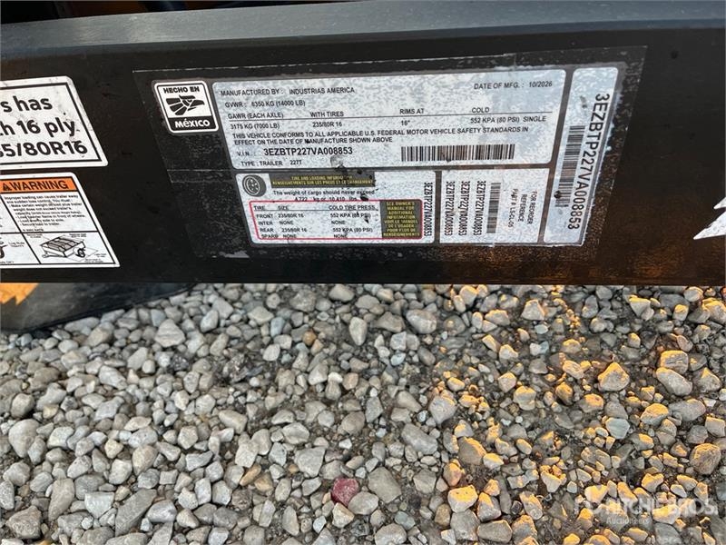 Remorque surbaissée Industrias America 227T Tilt Deck — occasion 2027