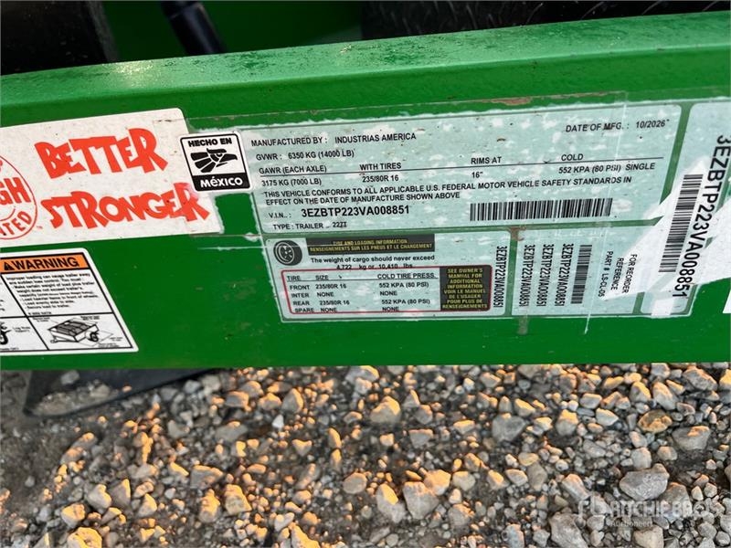 Remorque surbaissée Industrias America 227T Tilt Deck — occasion 2027