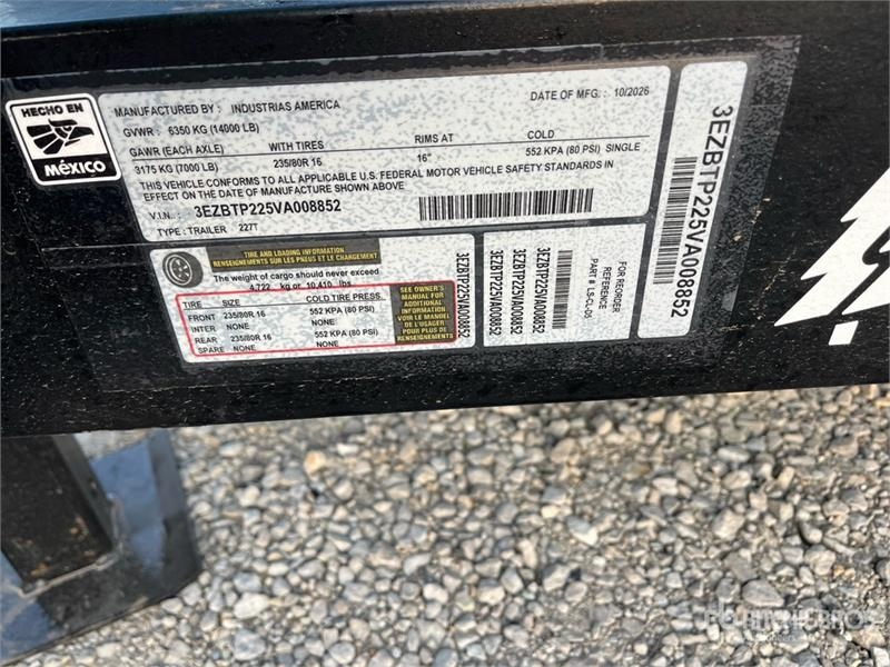 Remorque surbaissée Industrias America 227T Tilt Deck — occasion 2027
