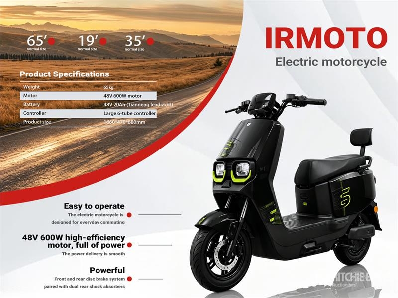 IRMOTO-BLACK Electric Moped (Unused)