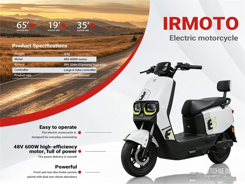 IRMOTO-WHITE Electric Moped (Unused)