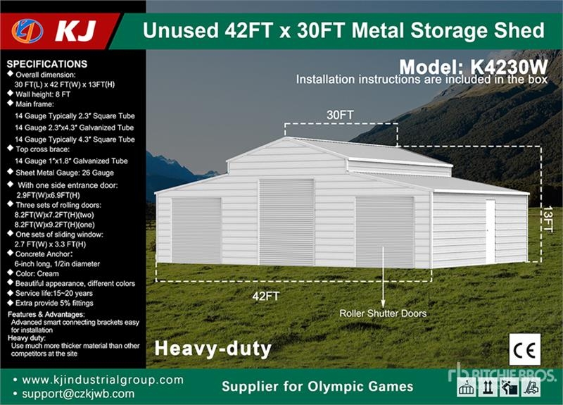 Hangar KJ K4230W 42 ft x 30 ft Triple Garage Metal Storage S — occasion 2026