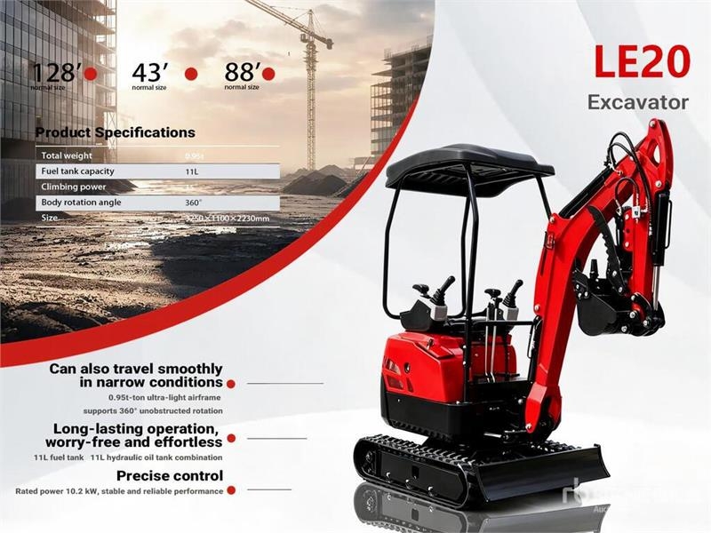 LE20-RED Yanmar Diesel Mini Excavator (Unused)