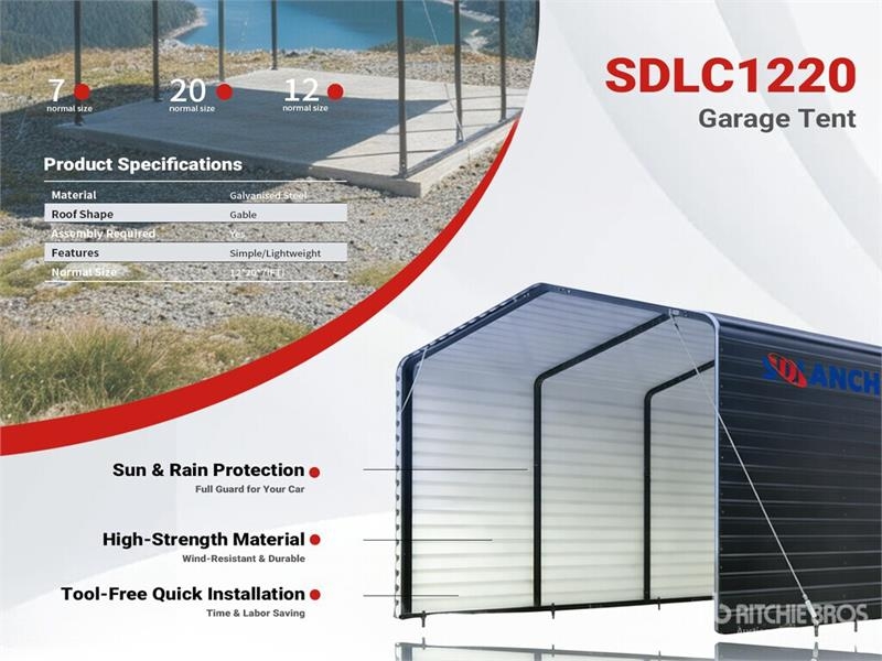 SDLC1220 12 ft x 20 ft Carport (Unused)
