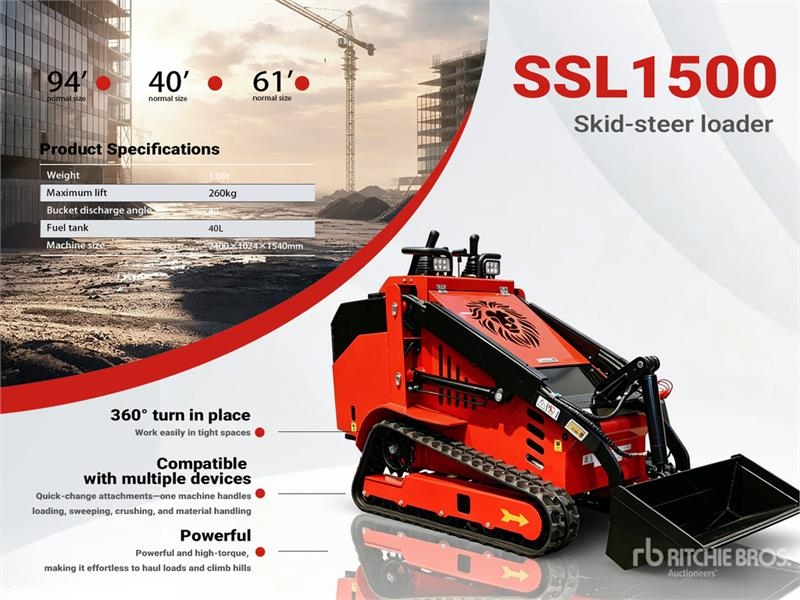 SSL1500-RED Mini Yanmar Diesel Compact Track Loade