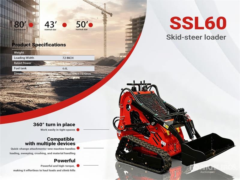 SSL60-RED Mini Compact Track Loader (Unused)